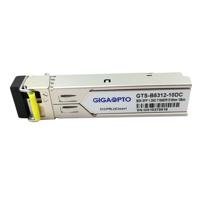1.25G BiDi SFP 1000BASE-BX TX1550nm/RX1310nm 10km SMF Simplex LC Transceiver Module