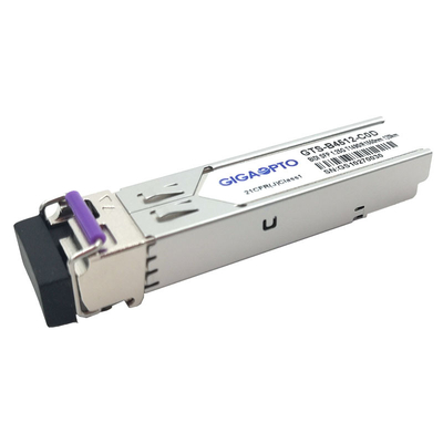 1.25G BiDi SFP 1000BASE-BX 1490nm-TX/1550nm-RX SMF 120km LC DOM Transceiver Module