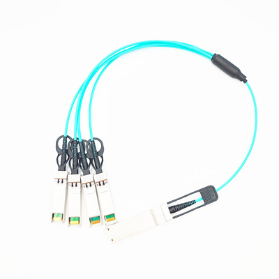 40G Transmission QSFP+ To 4x10G SFP+ Fiber Breakout Active Optical Cable For Data Center