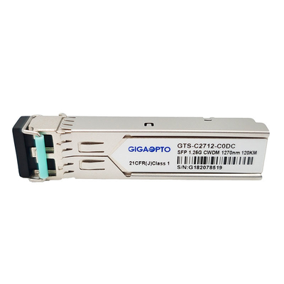 Duplex SFP Transceiver Module  1.25G 1000BASE CWDM 1270 1610nm 120km  LC SMF DOM