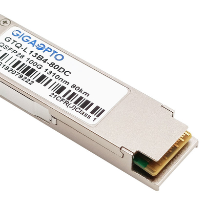 100GBASE ZR4 QSFP28 80km 1310nm DOM Duplex LC SMF Optical Transceiver Module