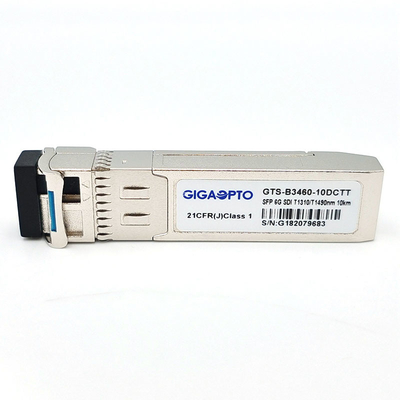 6G SDI SMPTE SFP TX1310nm TX1490nm 10km SMF BIDI LC Dual Transmitters Modules Non-MSA