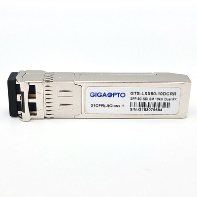 6G SDI SMPTE SFP PIN 10km SMF Duplex LC Dual Receivers Modules Non-MSA