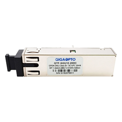 Class B+ GPON ONU Transceiver SFF 2x10 SC UPC Receptacle Burst TX 1310nm 1.244G RX 1490nm 2.488G