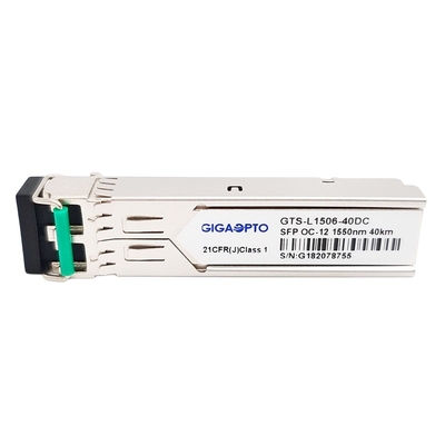 OC-12/STM-4 622Mbps 1550nm 40km SFP Transceiver Module SMF DOM Duplex LC