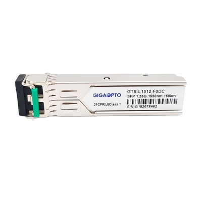 1.25G SFP Optical Transceiver Module 1550nm 160km 1000BASE ZX SMF Duplex LC DOM