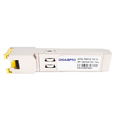 1000Mbps Single Mode SFP Optical Transceiver Module 1000BASE T Copper RJ-45 100m Industrial