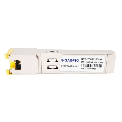 1000Mbps Single Mode SFP Optical Transceiver Module 1000BASE T Copper RJ-45 100m Industrial