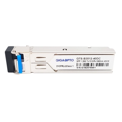 SMF LC DOM Transceiver Module 1000BASE BX 1.25G BIDI TX1310nm RX1550nm SFP 40km