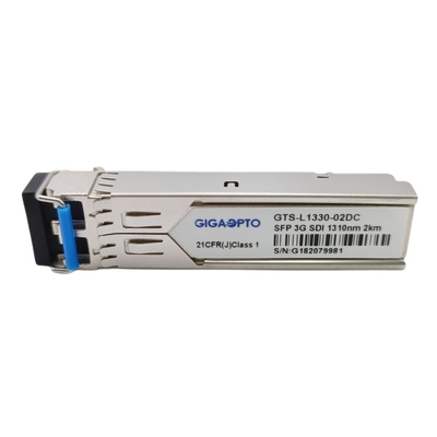 3G SDI SMPTE SFP 1310nm 2km SMF Transceiver Modules Duplex LC DOM MSA Pinout with Video Pathological Patterns