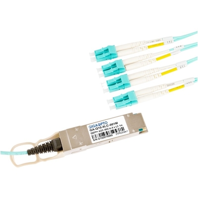 40G QSFP+ To 4 Duplex LC Breakout Active Optical Cable OM3 AOC