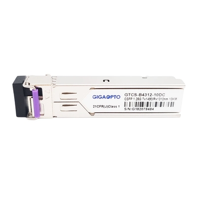 2 Channel 1000BASE BX BiDi SFP Optical Transceiver TX1490nm RX1310nm 10km SMF LC Module