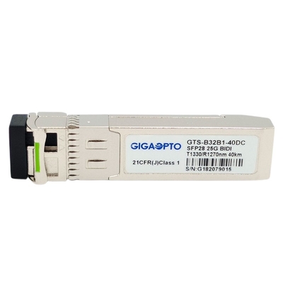 25GBASE SFP28 Transceiver Module 1310nm TX 1270nm RX 40km SMF Simplex LC DOM
