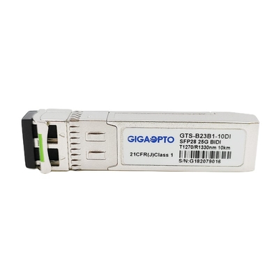 WDM SFP28 Optical Transceiver Module 10km LC DOM 1270nm TX 1330nm RX Industrial
