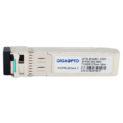 Simplex LC SMF WDM Transceiver SFP28 25GBASE 1330nm TX 1270nm RX 10km
