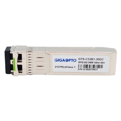 25GBASE-ER Lite CWDM SFP28 Optical Transceiver 1270nm~1370nm 30km LC SMF DOM