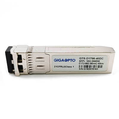 100GHz ITU Grid C Band C17-C61 DWDM SFP+ ER 40km Optical Transceiver Module SMF LC DOM