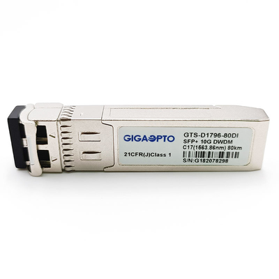 ITU C17-C61 DWDM 100GHz SFP+ 10GBASE ZR 80km Optical Transceiver  Industrial SMF LC DOM