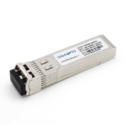 Tunable 50GHz Step 10G DWDM C-band SFP+ SMF Transceiver 80km 1563.86nm-1528.77nm LC DOM