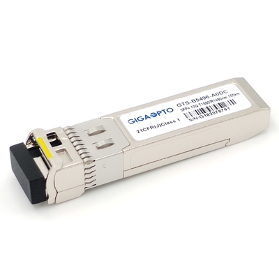 10Gbps SFP+ BiDi 100km eZR 1550nm/1490nm Single Optical Fiber Transceiver Module LC DOM