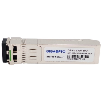 10GBase-CWDM ZR SFP+ 80km Single Mode Fiber Transceiver Module 1470~1610nm LC DOM