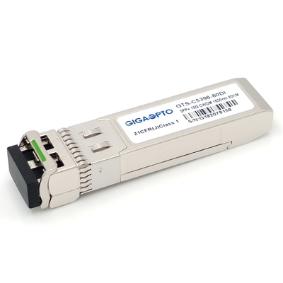 10GBase-CWDM ZR SFP+ 80km Single Mode Fiber Transceiver Module 1470~1610nm LC DOM