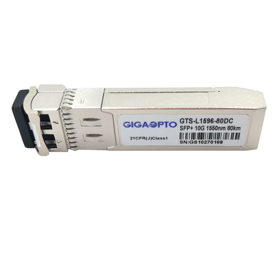 SFP+ 10GBASE-ZR 80km 1550nm Single Mode Fiber Transceiver Module LC DOM
