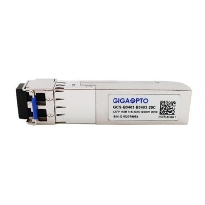 100BASE Dual BIDI CSFP Optical Fiber Transceiver TX1310nm RX1490nm LC 20km DOM