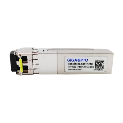 Dual 1.25G BIDI CSFP Transceiver LX TX1550nm RX1310nm SMF 20km Sfp Module Single Fiber