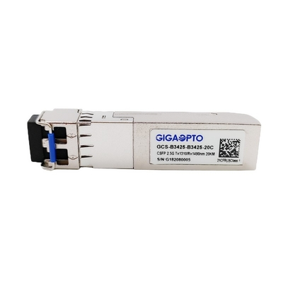 2.5Gbps CSFP Dual BIDI 20km TX1310 RX1490 Transceiver LC DOM