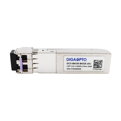 2 Fiber 2.488Gbps CSFP BIDI SM Transceiver 20km TX1490 RX1310 LC DOM