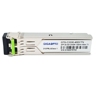 3G-SDI SFP CWDM Single Transmitter Module 1270nm-1610nm 40KM SMF LC DDM Non MSA