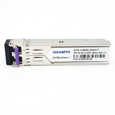 3Gbps DVI Video SFP Transceiver CWDM Single Transmitter MSA 1270nm-1610nm 20km SMF LC DDM