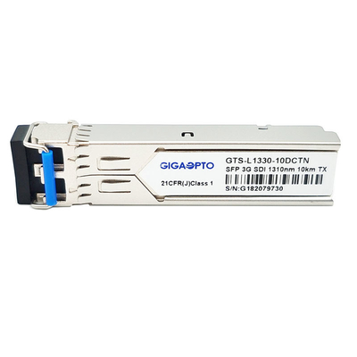 Non MSA 3G SDI SFP Tx 1310nm 10km Video Pathological Patterns Single Transmitter Module DDM For SD/HD/3G SDI