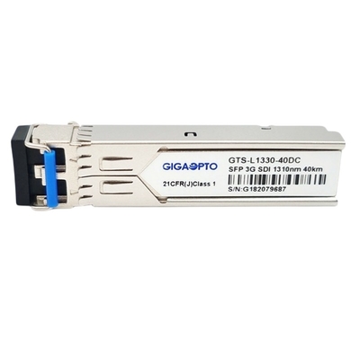 MSA 3G SD HD 3G SDI SFP Transceiver 1310nm 40KM DFB PIN Optical Transmitter Receiver Modules Dual LC DOM
