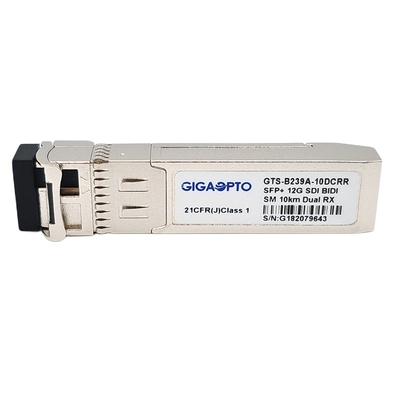 Non MSA Pinout 12G SDI SMPTE SFP 1270nm-RX1/1330nm-RX2 10km BiDi Dual Receivers Module LC DOM