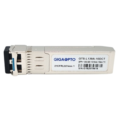 12Gb/S 1310nm 10km Video SFP Transceiver DOM LC SMF Single Transmitter Pathological Module MSA Pinout