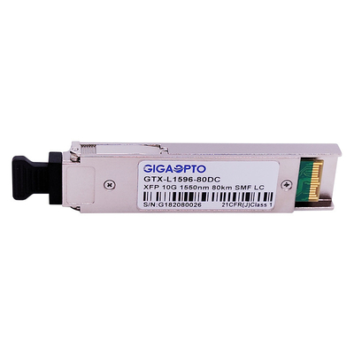 1550nm SMF 80km 10G XFP ZR , LC DOM Fiber Transceiver Module