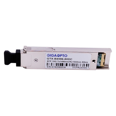 10Gbps WDM XFP ZR Bidirectional Fiber Transceiver Module 1490nm 1550nm 80km DOM