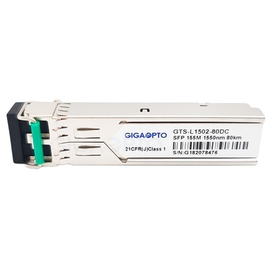 LC DOM 1550nm Cisco SFP Transceiver 155Mbps 80km For SMF GLC-FE-100ZX