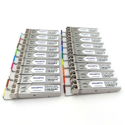 1270-1610nm 1000BASE-CWDM SFP Transceiver SMF 20km For Cisco CWDM-SFP-xxxx-20